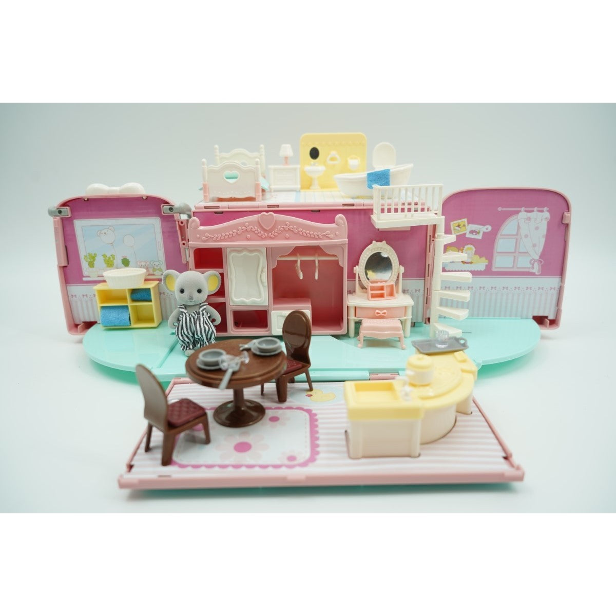 Set Casa De Papusi Tip Van, 2 In 1 Autobuz Si Casa, 43 Accesorii Si Mobilier, +3 Ani