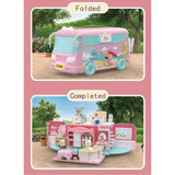 Set Casa De Papusi Tip Van, 2 In 1 Autobuz Si Casa, 43 Accesorii Si Mobilier, +3 Ani