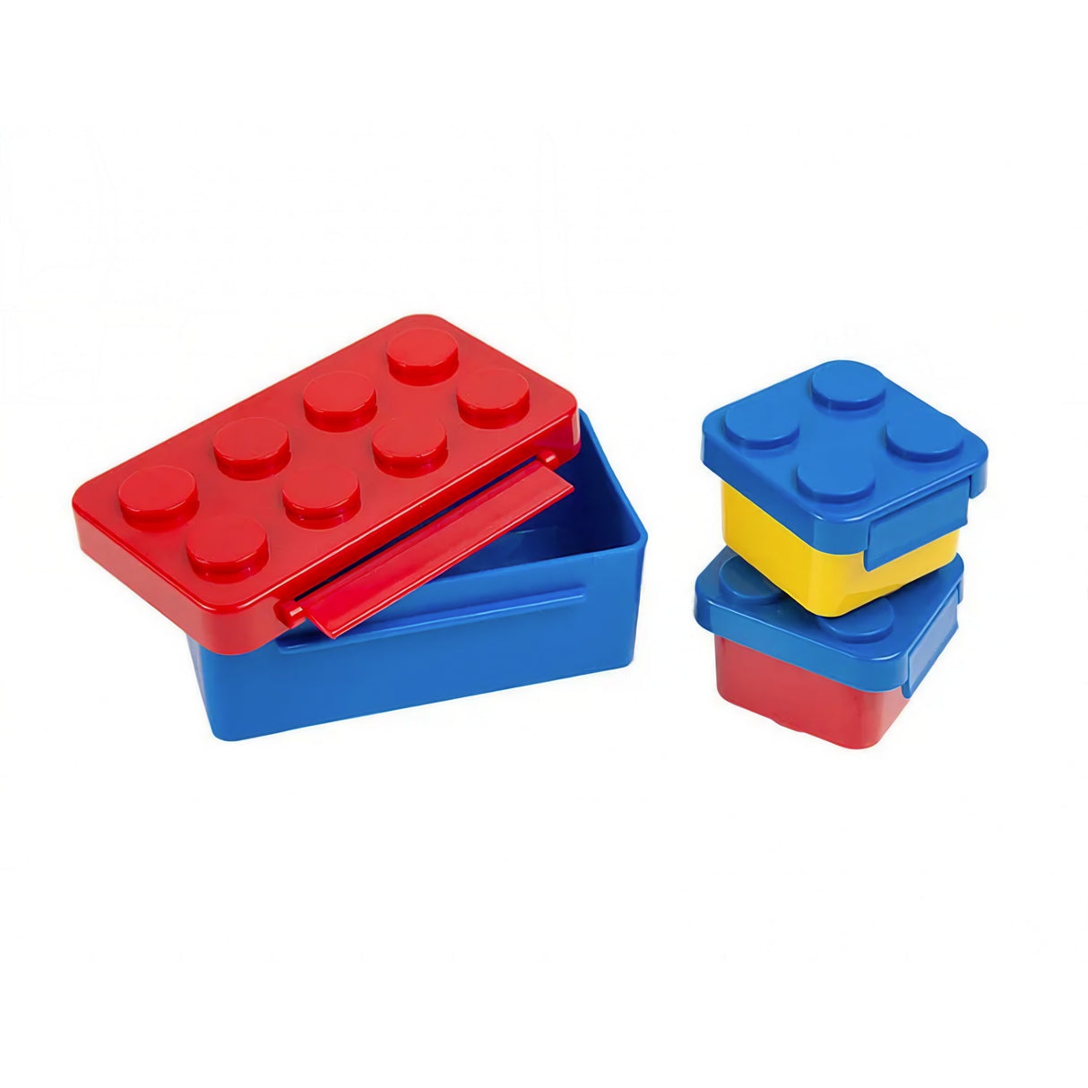Set Caserole Pentru Pranz Interactive, Cuburi De Construit, Plastic, Multicolor - vivimall.ro