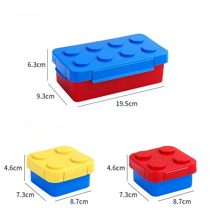 Set Caserole Pentru Pranz Interactive, Cuburi De Construit, Plastic, Multicolor - vivimall.ro