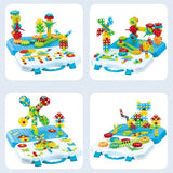 Set Constructie Bormasina Magica cu Servieta, Vivimall, 310 Piese, Albastru, Piese Multicolore, Plastic, 31x46 cm - vivimall.ro
