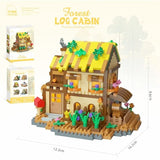 Căsuță din grădină asamblată din setul Flippy Forest Log Cabin, dimensiuni 12.2x10.2x9.6 cm, vedere laterală