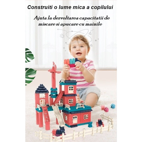 Set constructii casa si curte 251 piese | BuildTown - vivimall.ro