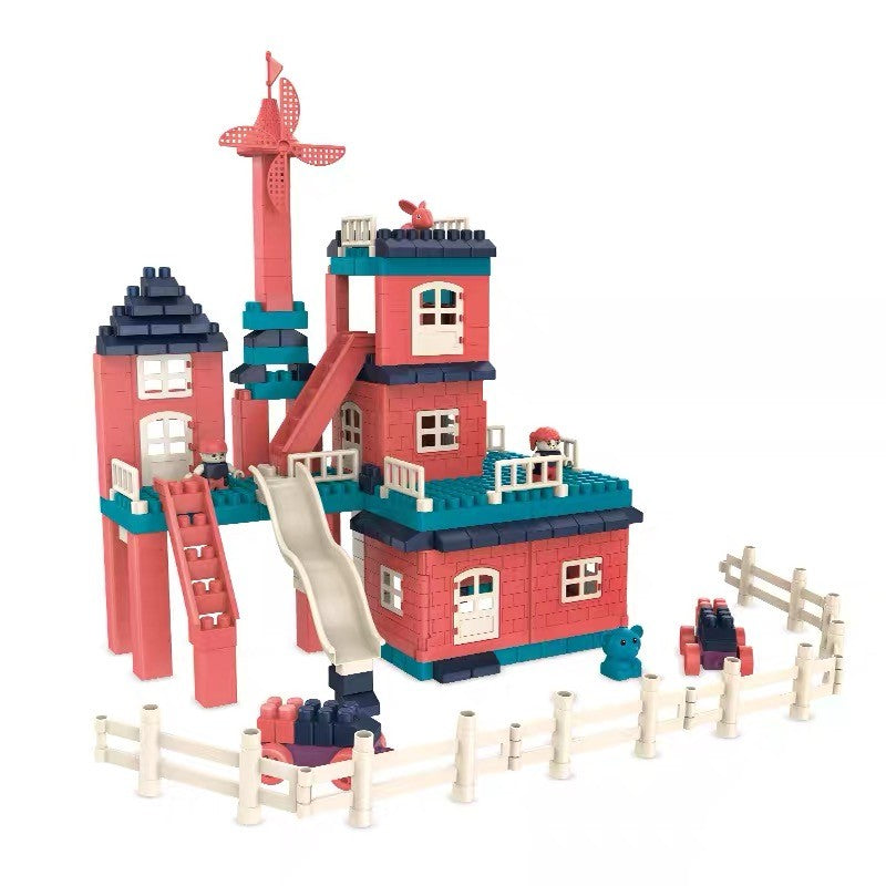 Set constructii casa si curte 251 piese | BuildTown - vivimall.ro
