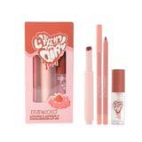Set pentru Buze Kevin&Coco Love Is In The Air, Flippy, Ruj 2.5g, Creion Contur 1.5g, Luciu de Buze 2.8g, Efect Hidratant & Volum, Nuanta 03 Chocolate Chip - vivimall.ro