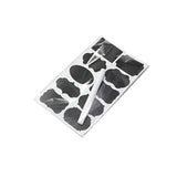 Set Cutii de Depozitare a Alimentelor, Vivimall, 7 Recipiente, 10 Etichete Reutilizabile, 4 Linguri, pentru Bucatarie, Spatula, Etansare, Fara BPA, Transparente, Capac Negru - vivimall.ro