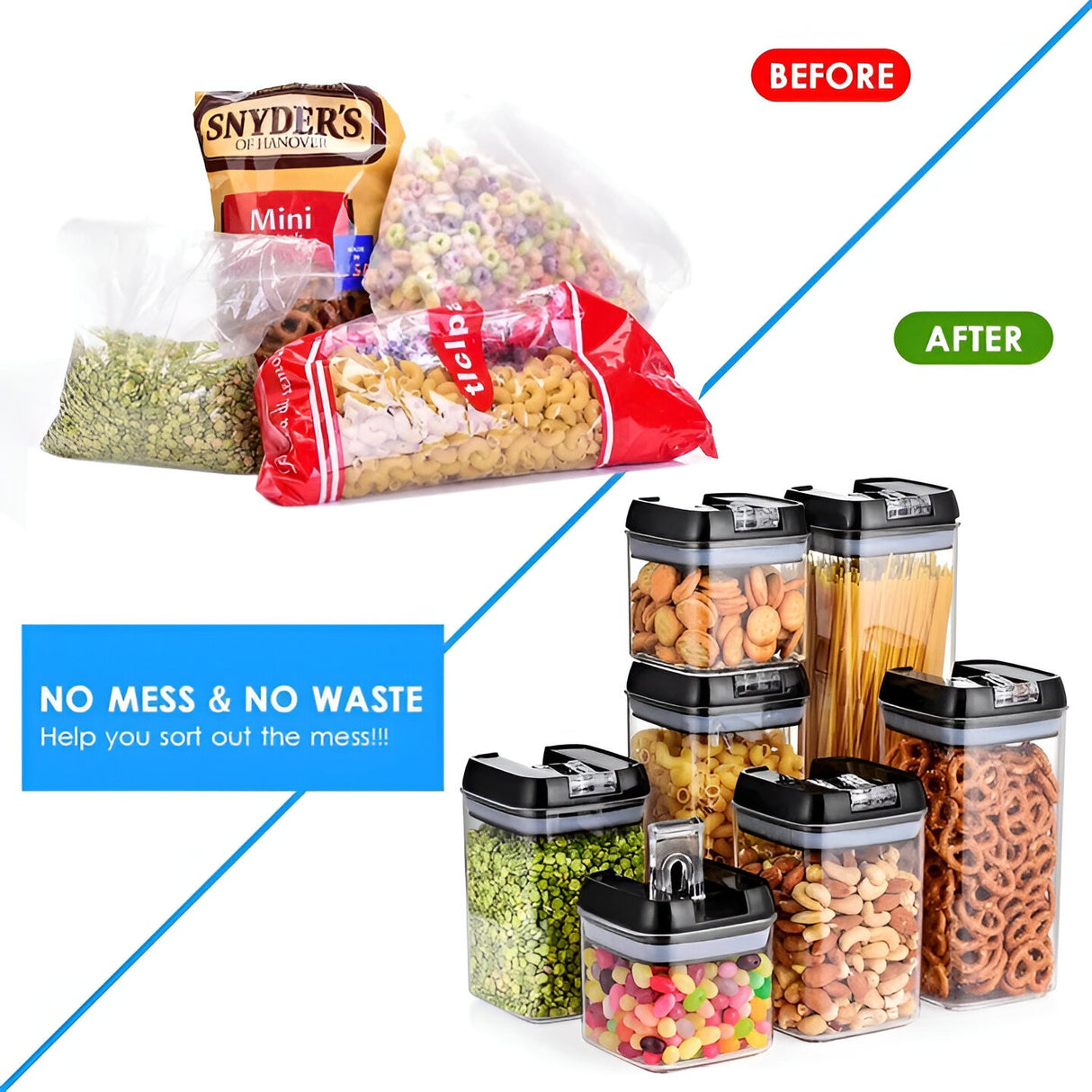 Set 7 cutii depozitare alimente cu etichete reutilizabile | FreshKeeper - vivimall.ro