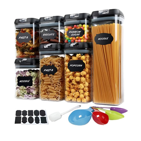 Set 7 cutii depozitare alimente cu etichete reutilizabile | FreshKeeper - vivimall.ro