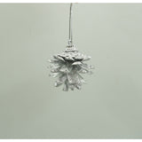 Set de 12 ornamente de brad, Vivimall, de tip Glob, Alb/ Argintiu, din polistiren, cu finisaj sclipitor , cutie  4  cm adancime x 20  cm inaltime x 12  cm lungime) - vivimall.ro