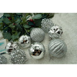 Set De 12 Ornamente De Brad, De Tip Glob, Din Plastic, Cu Finisaj Sclipitor, Cutie 6 Cm Adancime X 30 Cm Inaltime X 18 Cm Lungime)