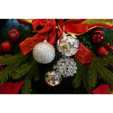 Set De 12 Ornamente De Brad, De Tip Glob, Din Plastic, Cu Finisaj Sclipitor, Cutie 6 Cm Adancime X 30 Cm Inaltime X 18 Cm Lungime)