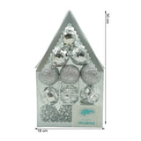 Set De 12 Ornamente De Brad, De Tip Glob, Din Plastic, Cu Finisaj Sclipitor, Cutie 6 Cm Adancime X 30 Cm Inaltime X 18 Cm Lungime)