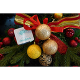 Set de 12 ornamente de brad, Flippy, de tip Glob, Auriu/ Galben, din plastic, cu finisaj sclipitor , cutie  6  cm adancime x 30  cm inaltime x 18  cm lungime) - vivimall.ro