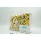 Set De 20 Ornamente De Brad, De Tip Glob, Din Polistiren, Cu Finisaj Sclipitor, Cutie 4 Cm Adancime X 20 Cm Lungime X 16 Cm Inaltime