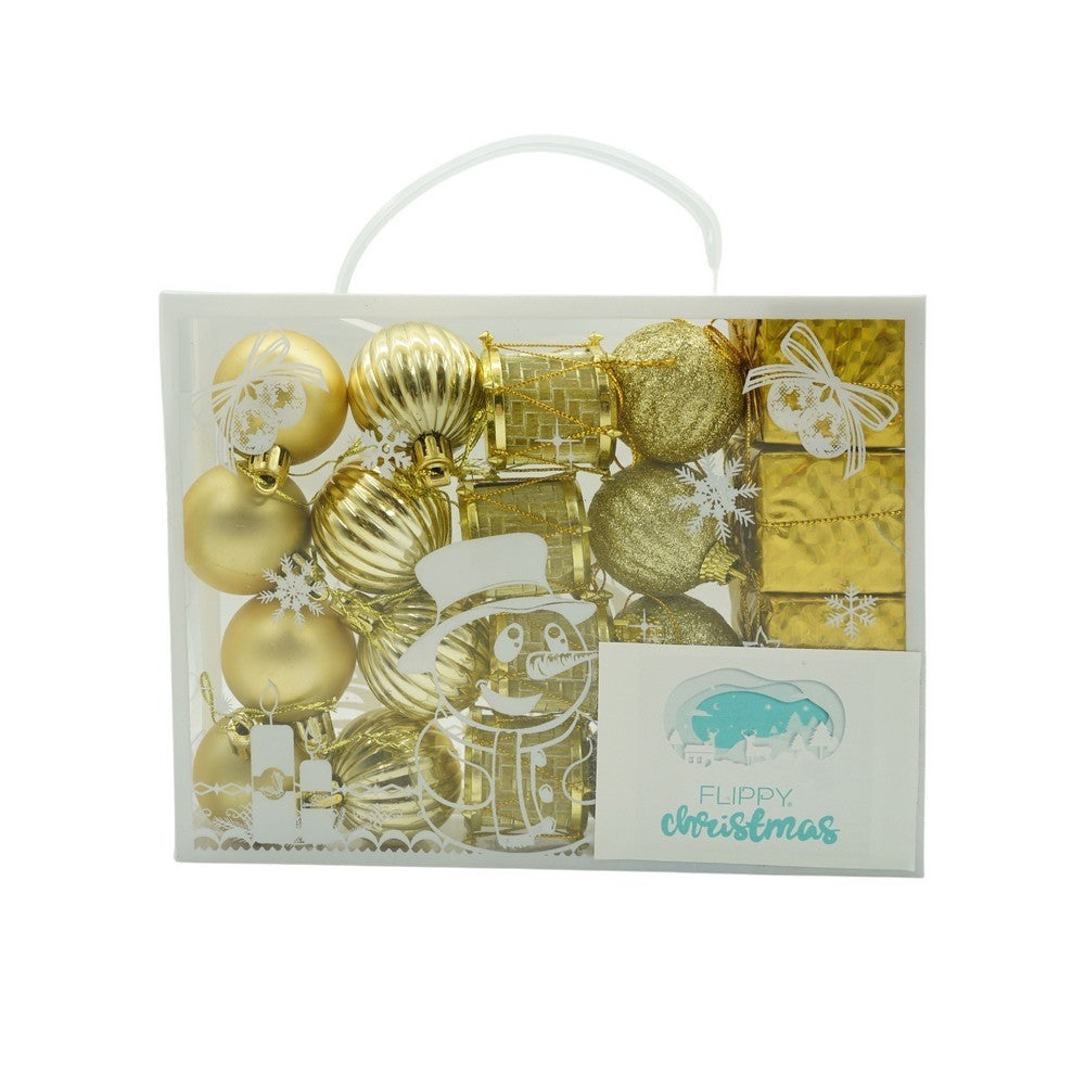 Set De 20 Ornamente De Brad, De Tip Glob, Din Polistiren, Cu Finisaj Sclipitor, Cutie 4 Cm Adancime X 20 Cm Lungime X 16 Cm Inaltime
