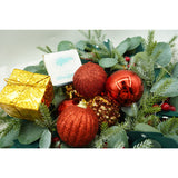 Set de 20 ornamente de brad, Vivimall, de tip Glob, Rosu/ Auriu, din polistiren, cu finisaj sclipitor , cutie  6  cm adancime x 29  cm lungime x 24  cm inaltime - vivimall.ro