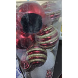Set De 24 Ornamente De Brad, De Tip Glob, / Rosu, Cu Ã¸ De 7 Cm, Din Plastic, Cu Finisaj Sclipitor , Cutie 16 Cm Lungime X 36 Cm Inaltime X 16 Cm Adancime, Resigilat - vivimall.ro