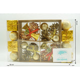 Set De 24 Ornamente De Brad, De Tip Glob, Din Polistiren, Cu Finisaj Sclipitor, Cutie 5 Cm Adancime X 29 Cm Lungime X 19 Cm Inaltime