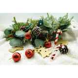 Set De 24 Ornamente De Brad, De Tip Glob, Din Polistiren, Cu Finisaj Sclipitor, Cutie 3 Cm Adancime X 20 Cm Lungime X 14 Cm Inaltime