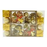 Set De 24 Ornamente De Brad, De Tip Glob, Din Polistiren, Cu Finisaj Sclipitor, Cutie 5 Cm Adancime X 29 Cm Lungime X 19 Cm Inaltime