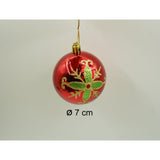 Set de 24 ornamente de brad, Flippy, de tip Glob, Rosu/ Auriu, cu ø de 7 cm, din plastic, cu finisaj sclipitor , cutie  16  cm lungime x 36  cm inaltime x 16  cm adancime - vivimall.ro