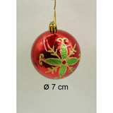 Set de 24 ornamente de brad, Flippy, de tip Glob, Rosu/ Auriu, cu ø de 7 cm, din plastic, cu finisaj sclipitor , cutie  16  cm lungime x 36  cm inaltime x 16  cm adancime - vivimall.ro