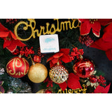 Set de 24 ornamente de brad, Flippy, de tip Glob, Rosu/ Auriu, cu ø de 8 cm, din plastic, cu finisaj sclipitor , cutie  19  cm lungime x 42  cm inaltime x 19  cm adancime - vivimall.ro