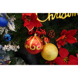 Set de 24 ornamente de brad, Flippy, de tip Glob, Rosu/ Auriu, cu ø de 8 cm, din plastic, cu finisaj sclipitor , cutie  19  cm lungime x 42  cm inaltime x 19  cm adancime - vivimall.ro