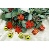 Set De 24 Ornamente De Brad, De Tip Glob, Rosu/, Din Polistiren, Cu Finisaj Sclipitor, Cutie 3 Cm Adancime X 20 Cm Lungime X 14 Cm Inaltime