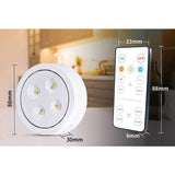 Set De 3 Lampi Led Fara Fir, Cu Baterii, 3 Culori De Lumina, Cu Telecomanda, Din Plastic - vivimall.ro