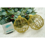 Set de 3 ornamente de brad, Flippy, de tip Glob, Auriu, cu ø de 10 cm, din metal, cu finisaj sclipitor , cutie  10  cm adancime x 30  cm lungime x 10  cm inaltime - vivimall.ro