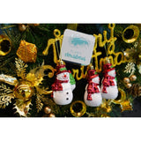 Set De 3 Ornamente De Brad, De Tip Om De Zapada, /Rosu, Din Plastic, Cu Finisaj Sclipitor, Cutie 4 Cm Adancime X 6 Cm Inaltime X 9 Cm Lungime