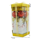 Set De 35 Ornamente De Brad, De Tip Glob, / Rosu, Din Polistiren, Cu Finisaj Sclipitor, Cutie 11 Cm Adancime X 19 Cm Inaltime X 11 Cm Lungime)