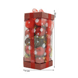 Set De 35 Ornamente De Brad, De Tip Glob, Din Polistiren, Cu Finisaj Sclipitor, Cutie 11 Cm Adancime X 19 Cm Inaltime X 11 Cm Lungime)
