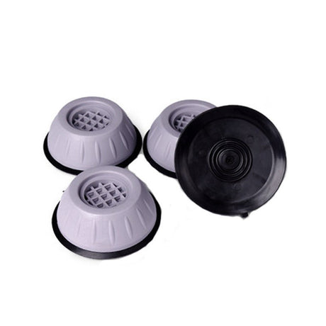 Set De 4 Picioare Antivibratii, 8 Cm, Gri, Cu Ventuza Cauciuc, Instalare Rapida, Pentru Masina De Spalat, Uscator Sau Frigider - vivimall.ro