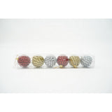 Set De 6 Ornamente De Brad, De Tip Glob, Cu Ã¸ De 6 Cm, Din Metal, Cu Finisaj Sclipitor, Cutie 6 Cm Adancime X 34 Cm Lungime X 6 Cm Inaltime