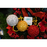 Set De 6 Ornamente De Brad, De Tip Glob, Cu Ã¸ De 8 Cm, Din Polistiren, Cu Finisaj Sclipitor, Cutie 16 Cm Inaltime X 24 Cm Lungime X 8 Cm Adancime