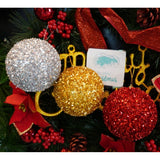 Set De 6 Ornamente De Brad, De Tip Glob, Cu Ã¸ De 8 Cm, Din Polistiren, Cu Finisaj Sclipitor, Cutie 16 Cm Inaltime X 24 Cm Lungime X 8 Cm Adancime