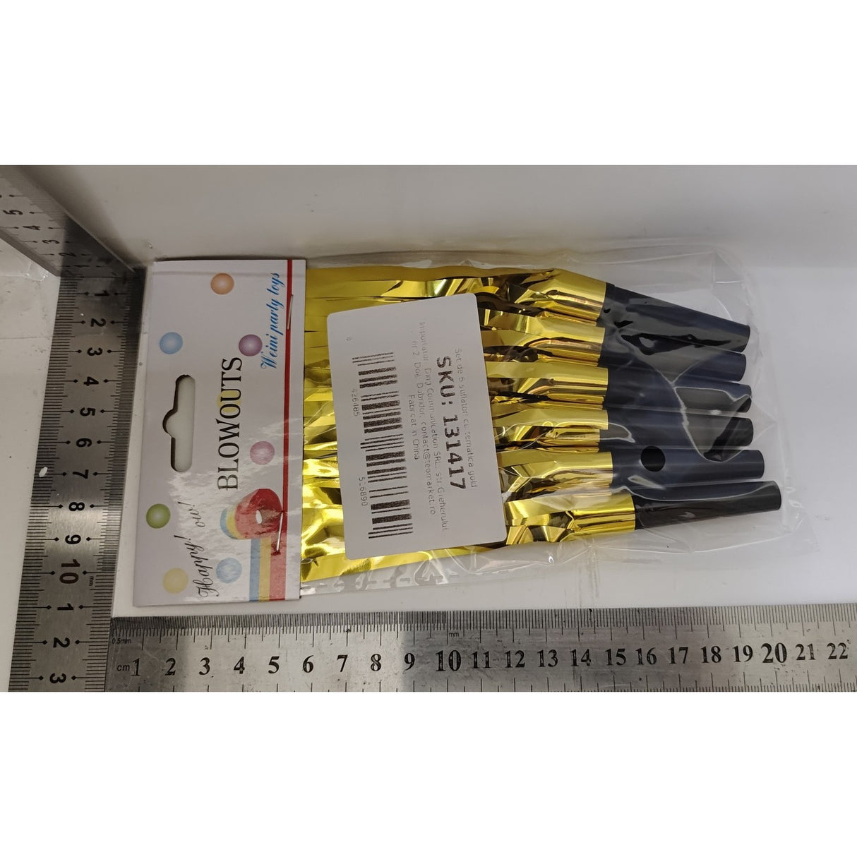 Set 6 Fluiere Party Cu Franjuri, Din Plastic,