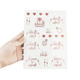 Set de Accesorii pentru Mireasa, Vivimall, Coronita, Panglica, Stickere, Voal, Model Bride To Be, Tematica Nunta, Alb-Roz - vivimall.ro