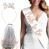 Set De Accesorii Pentru Mireasa, Coronita, Panglica, Stickere, Voal, Tematica Nunta - vivimall.ro
