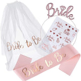 Set De Accesorii Pentru Mireasa, Coronita, Panglica, Stickere, Voal, Tematica Nunta - vivimall.ro