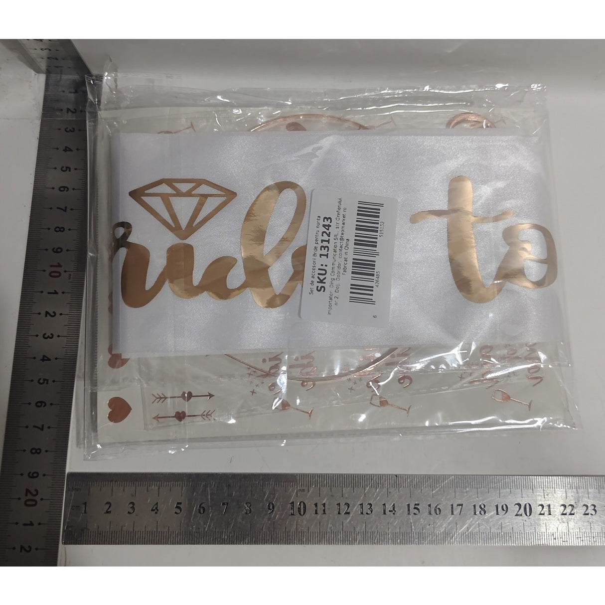 Set De Accesorii Pentru Mireasa, Coronita, Panglica, Stickere, Voal, Tematica Nunta - vivimall.ro
