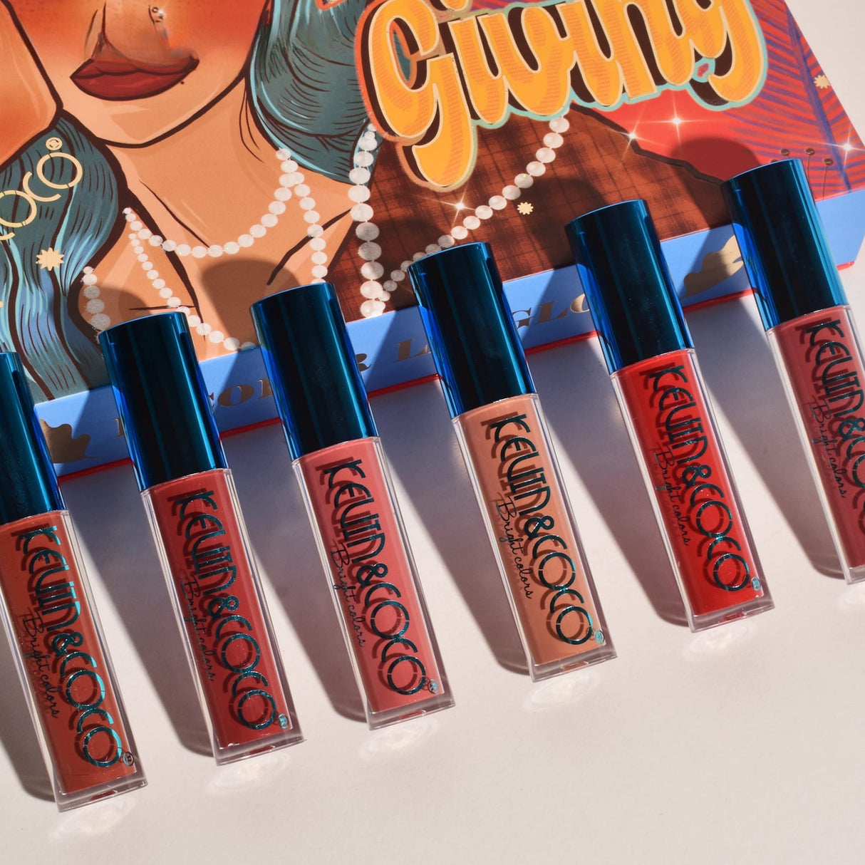 Set De Buze, Kevin & Coco, Caramel Pie, 12 Lip Gloss-Uri, 24 X 18.5 X 3.4 Cm, Multicolor - vivimall.ro