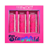 Set de Buze, KEVIN & COCO, Stay Wild, 3 Lip Stick-uri si 3 Creioane de Buze, 16.1 x 16 x 2.6 cm, Nuante Calde - vivimall.ro