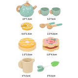 Set De Ceai Din Lemn, 15 Piese, Vopsea Ecologica, +36 Luni, Pastel - vivimall.ro