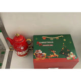 Set De Ceai, Tema Craciun, Ceainic 450 Ml, 2 Cani 250 Ml - vivimall.ro