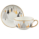 Set De Ceai, Tema Craciun, Ceainic 420 Ml, Cana 310 Ml, Farfurie, Din Portelan - vivimall.ro