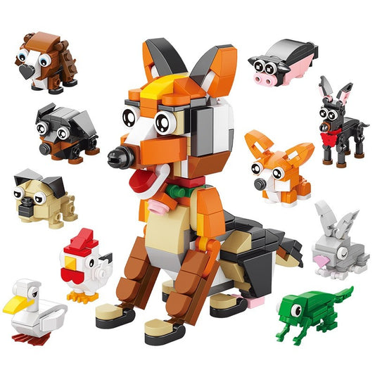 Set de Constructie, Vivimall, 10 in 1, 361 Piese, Diverse Forme, +6 Ani, din Abs, Multicolor - vivimall.ro