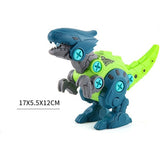 Set De Constructie/Asamblare, 4 Dinozauri, Cu Bormasina Electrica, Baterii 2 X Aa, Surubelnita Si Cutie Depozitare, 22.5 X 14.5 X 15 Cm, Multicolor - vivimall.ro